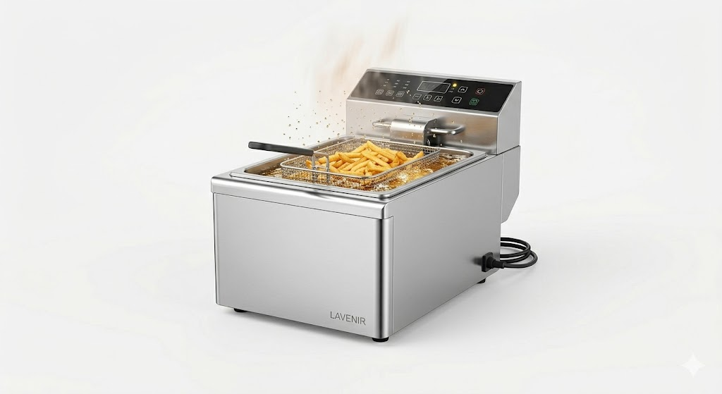 Commercial Fryer Working