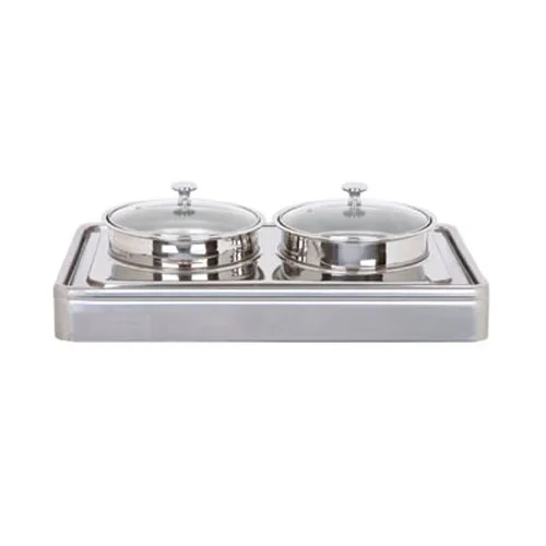 Electric Built-in Oblong Soup Station With Double Food Pans
