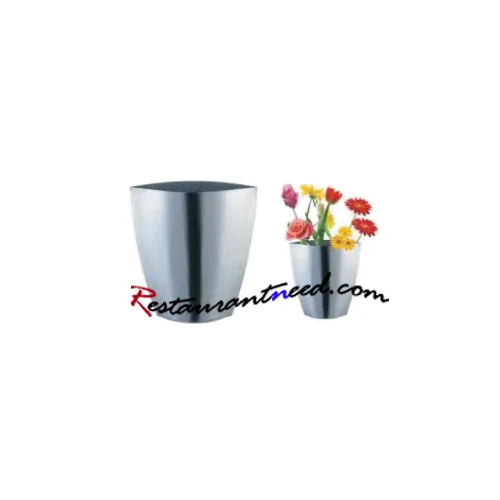 Stainless Steel Oblate Vase