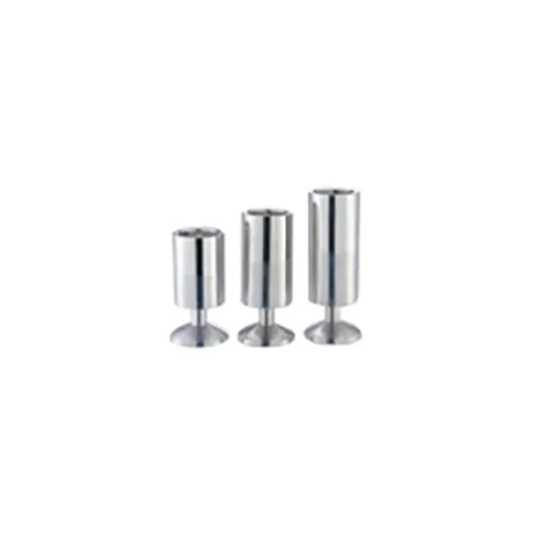 H110mm Stainless Steel Round Candle Holder With Trumpet-shaped Base