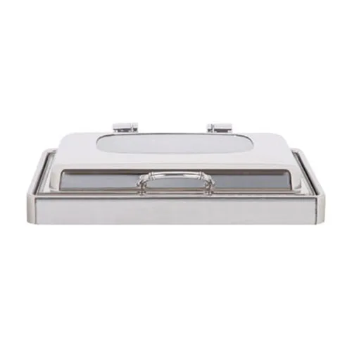 Electric Built-in Oblong Visible Chafing Dish With Double Perforated Food Pans