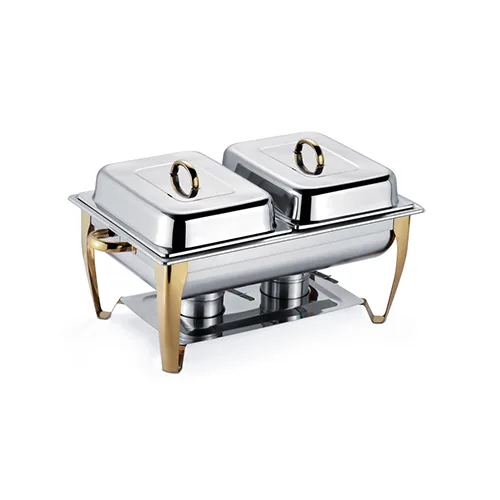 Stainless Steel Double Cover Chafing Dish