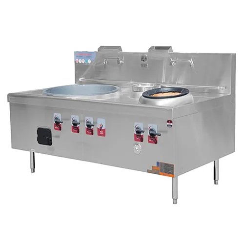 Commercial Wok Stove with 1-Burner & Boiler