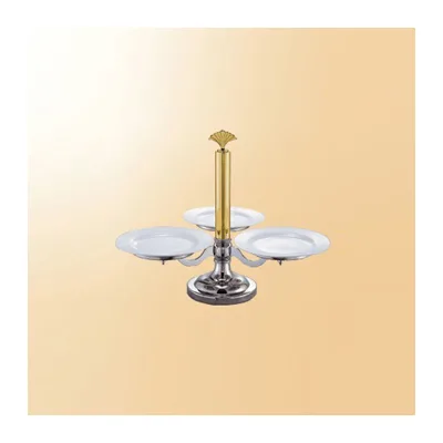 Gilt Rotary 3 Heads Pastry Display