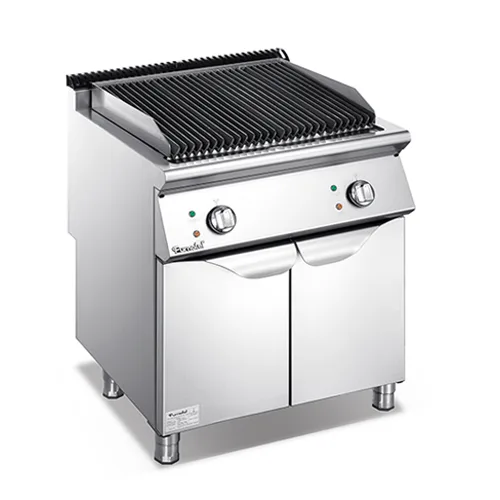 700 Series Commercial Electric Lava Rock Grill with Cabinet