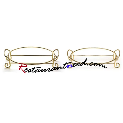 Gilded Round Food Display Stand With Handles