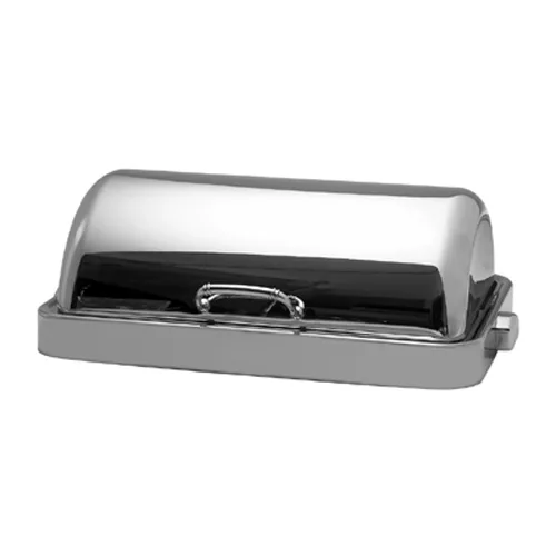 Electric Built-in Oblong Visible Roll Top Soup Station With Double Food Pans