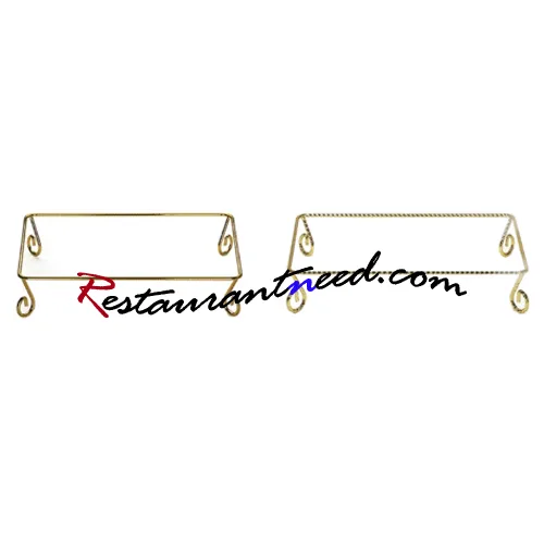 Gilded Oblong Twisted Wires Food Display Stand