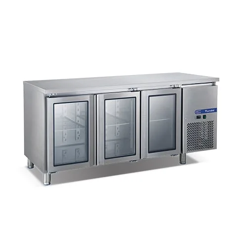 Furnotel 3 Glass Doors Fan Cooling Undercounter Chiller