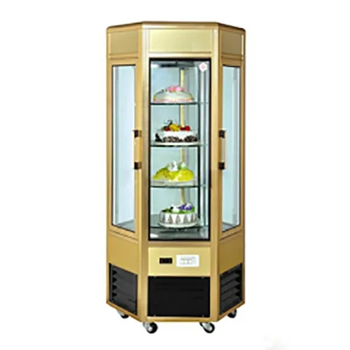 Six-sided Vertical Glass Refrigerated Deli Case