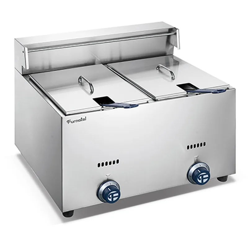 6.45L Gas 2-Tank Fryer for Commercial Kitchens