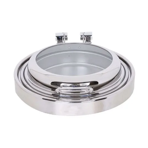 Electric Built-in Round Visible Chafing Dish With Stainless Steel Single Perforated Food Pan