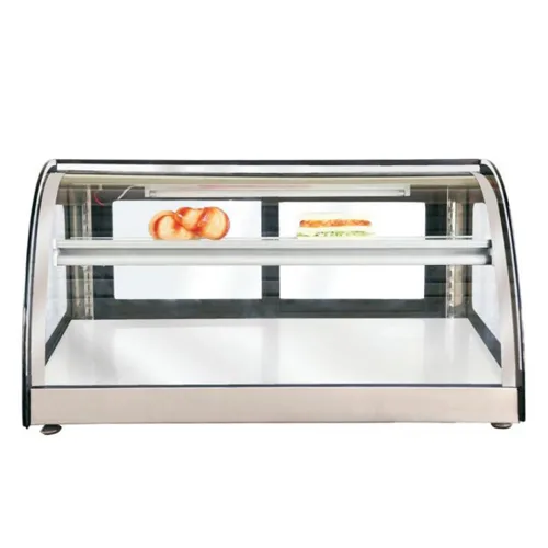 2m Curved Glass Bakery Showcase