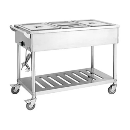 Electric 6 Pans Bain Marie Buffet Trolley