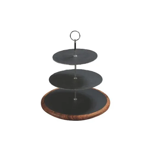 Φ330mm 3 Layers Pastry Display Wood Board