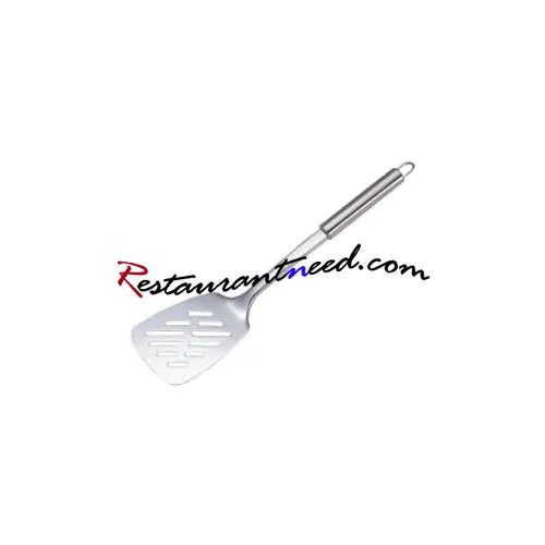 Stainless Steel Slotted Turner With Round Handle