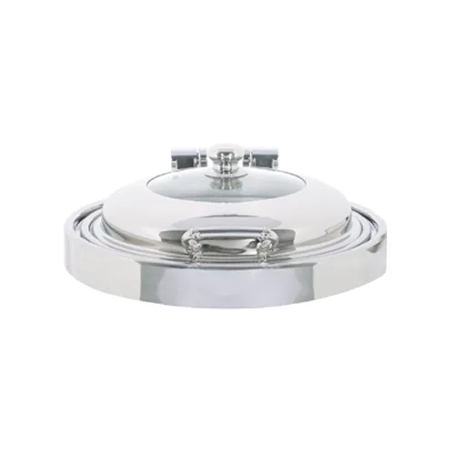 Electric Built-in Round Visible Chafing Dish With Stainless Steel Single Perforated Food Pan